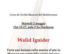 Incontro in aula con il musicista marocchino Walid Iguider.