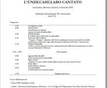 Workshop: L'endecasillabo cantato