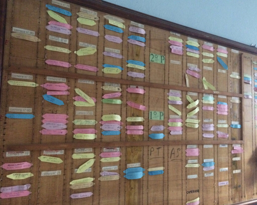 2_Bacheca di disposizione dei detenuti nelle celle allo stato del 22 Novembre 2014.