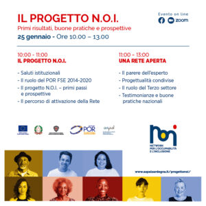 Locandina "Il progetto N.O.I. - primi risultati, buone pratiche e prospettive" Locandina "Il progetto N.O.I. - primi risultati, buone pratiche e prospettive"