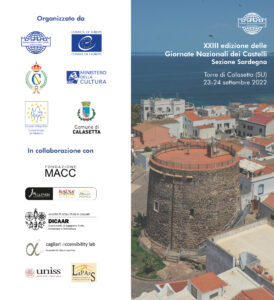 Locandina XXIII edizione delle giornate Nazionali dei Castelli, Torre di Calasetta, 23-24 settembre 2022 Locandina XXIII edizione delle giornate Nazionali dei Castelli, Torre di Calasetta, 23-24 settembre 2022