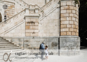 Cartoline informative del CAL sulle inacessibilità: "una storia non raccontata / inacessibilità cognitiva", Bastione Saint Remy, Cagliari. Foto di Cédric Dasesson.